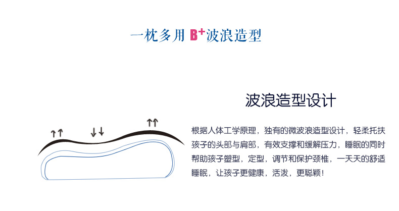 佳爽D19兒童記憶枕學生枕護頸椎失眠枕頭親水棉 保健枕慢回彈枕芯
